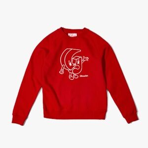 Glossier red G Pal crewneck sweatshirt